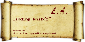 Linding Anikó névjegykártya